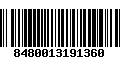 Código de Barras 8480013191360