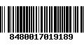 Código de Barras 8480017019189