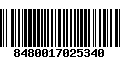 Código de Barras 8480017025340