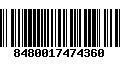 Código de Barras 8480017474360