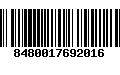 Código de Barras 8480017692016