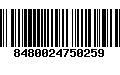 Código de Barras 8480024750259