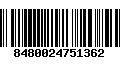 Código de Barras 8480024751362