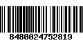 Código de Barras 8480024752819