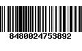 Código de Barras 8480024753892