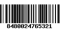 Código de Barras 8480024765321