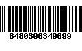 Código de Barras 8480300340099