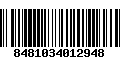 Código de Barras 8481034012948