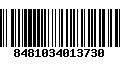 Código de Barras 8481034013730