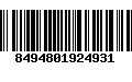 Código de Barras 8494801924931