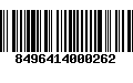 Código de Barras 8496414000262