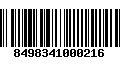 Código de Barras 8498341000216