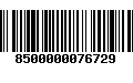 Código de Barras 8500000076729