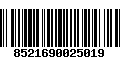 Código de Barras 8521690025019