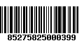 Código de Barras 85275825000399