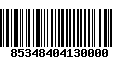 Código de Barras 85348404130000