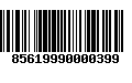 Código de Barras 85619990000399