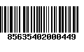 Código de Barras 85635402000449