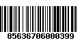 Código de Barras 85636706000399