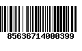 Código de Barras 85636714000399