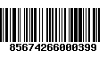 Código de Barras 85674266000399