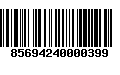 Código de Barras 85694240000399