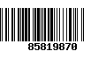 Código de Barras 85819870