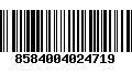 Código de Barras 8584004024719