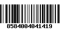 Código de Barras 8584004041419