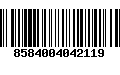 Código de Barras 8584004042119