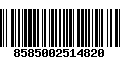 Código de Barras 8585002514820