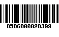 Código de Barras 8586000020399