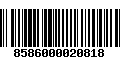 Código de Barras 8586000020818