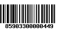 Código de Barras 85903300000449