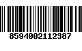 Código de Barras 8594002112387