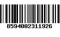 Código de Barras 8594002311926