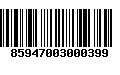 Código de Barras 85947003000399