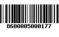 Código de Barras 8600005000177