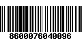 Código de Barras 8600076040096