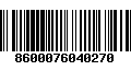 Código de Barras 8600076040270