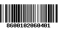 Código de Barras 8600102060401