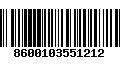 Código de Barras 8600103551212