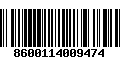 Código de Barras 8600114009474