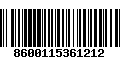 Código de Barras 8600115361212