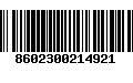 Código de Barras 8602300214921