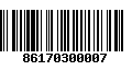 Código de Barras 86170300007