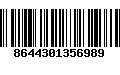 Código de Barras 8644301356989