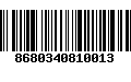 Código de Barras 8680340810013