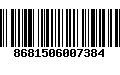 Código de Barras 8681506007384