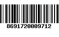 Código de Barras 8691720009712